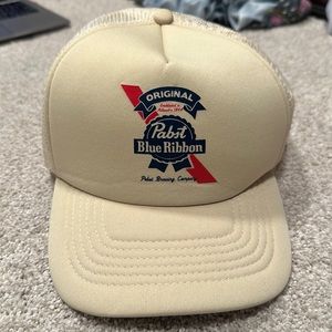 Pabst blue ribbon flat bill hat